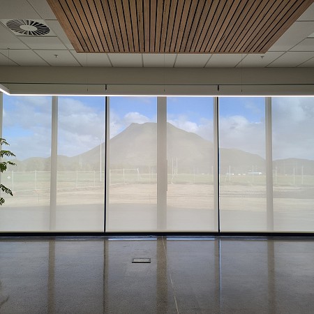 Sunscreen Roller Blinds On Large Windows