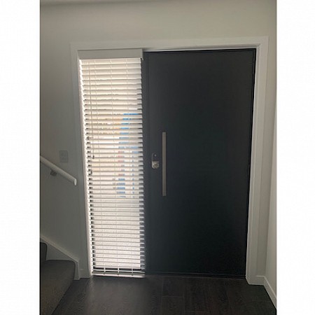 Venetian Blind Installed Front Entrance